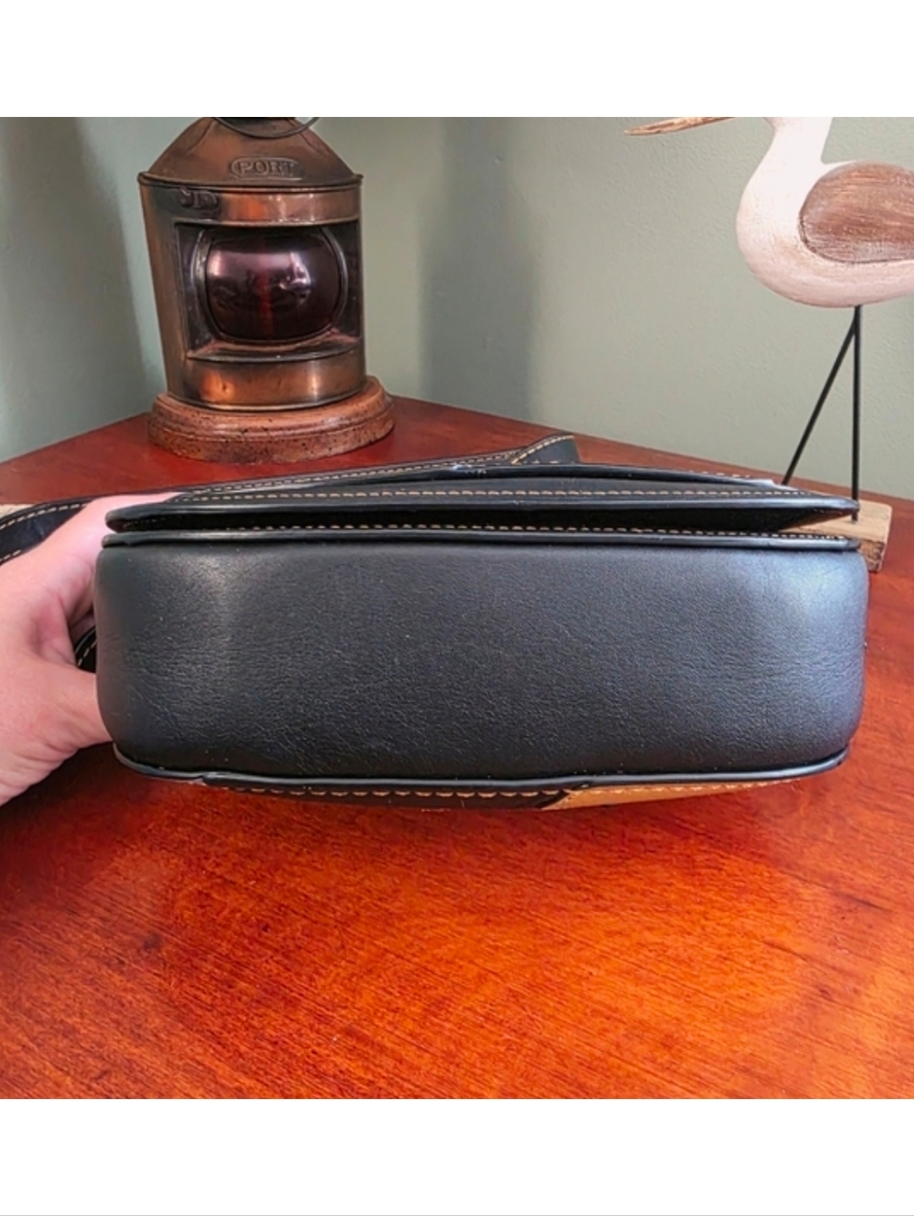 Coach 38482 1941 Saddle 23 Crossbody Patchwork Black Suede Leather Bag - Picture 5 of 16